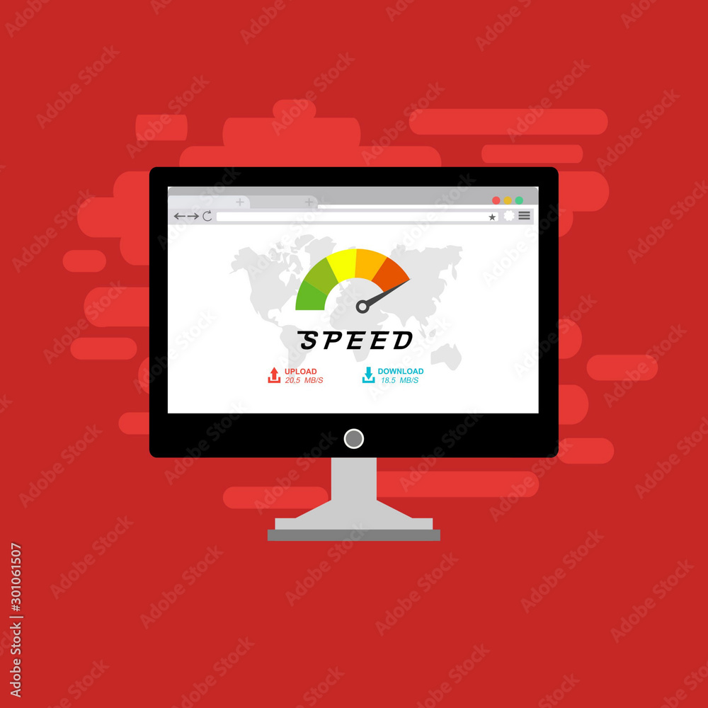 Laptop and internet speed. Loading page Seo and Development with Speedometer smartphone Technology Laptop and internet speed. Loading page Seo and Development with Speedometer smartphone Technology