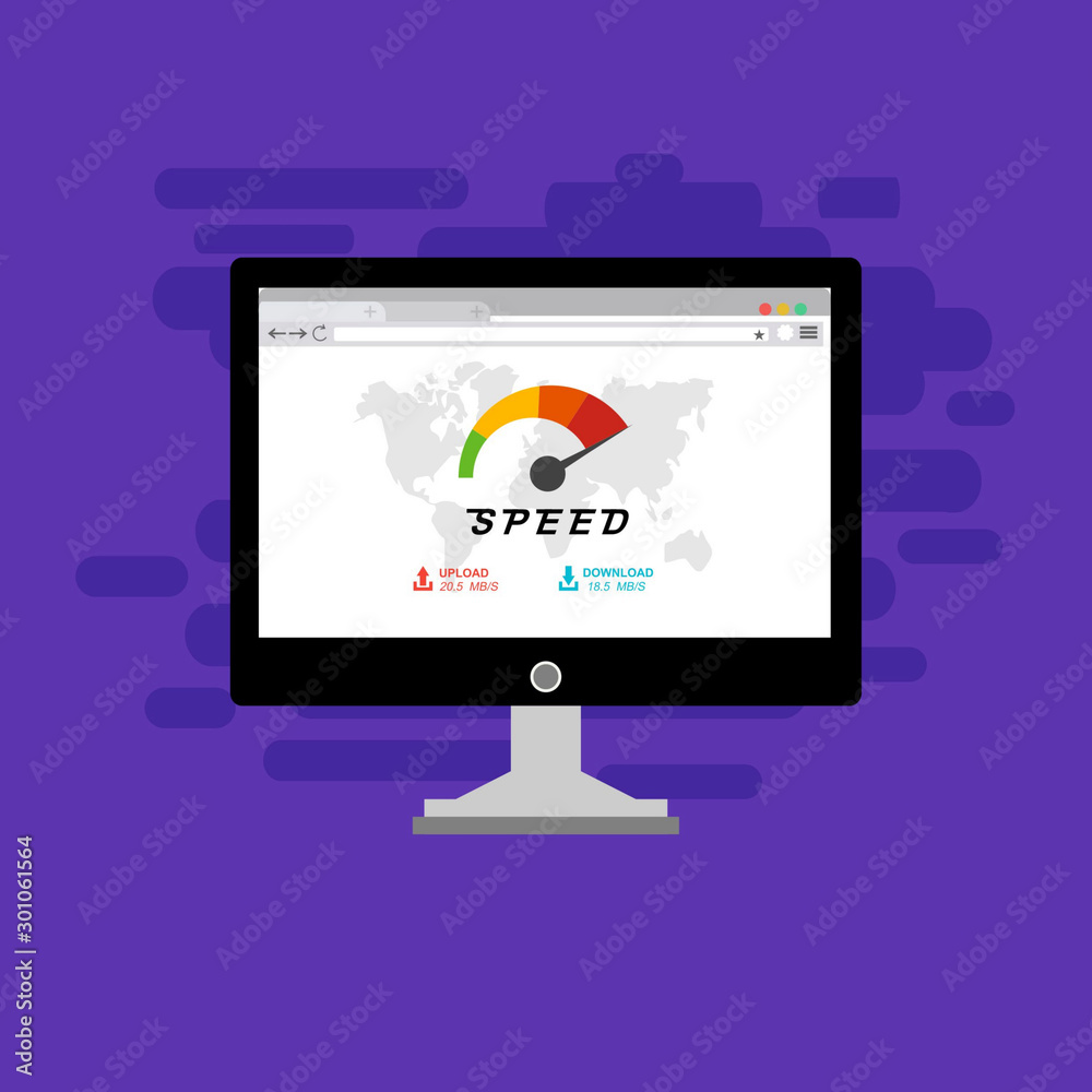 Laptop and internet speed. Loading page Seo and Development with Speedometer smartphone Technology Laptop and internet speed. Loading page Seo and Development with Speedometer smartphone Technology