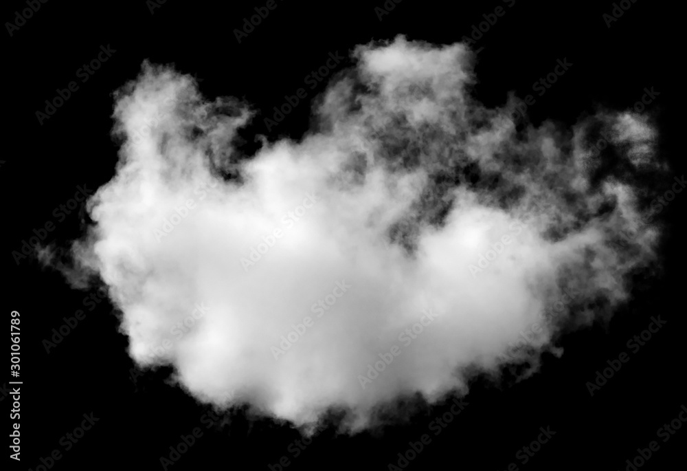 White cloud isolated on black background,Textured smoke,brush effect White cloud isolated on black background,Textured smoke,brush effect