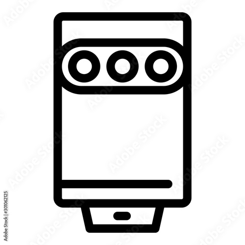 Classic home boiler icon. Outline classic home boiler vector icon for web design isolated on white background
