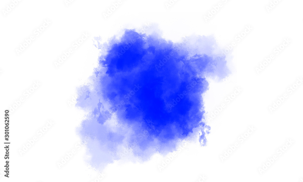 Abstract background with blue splash isolated on white