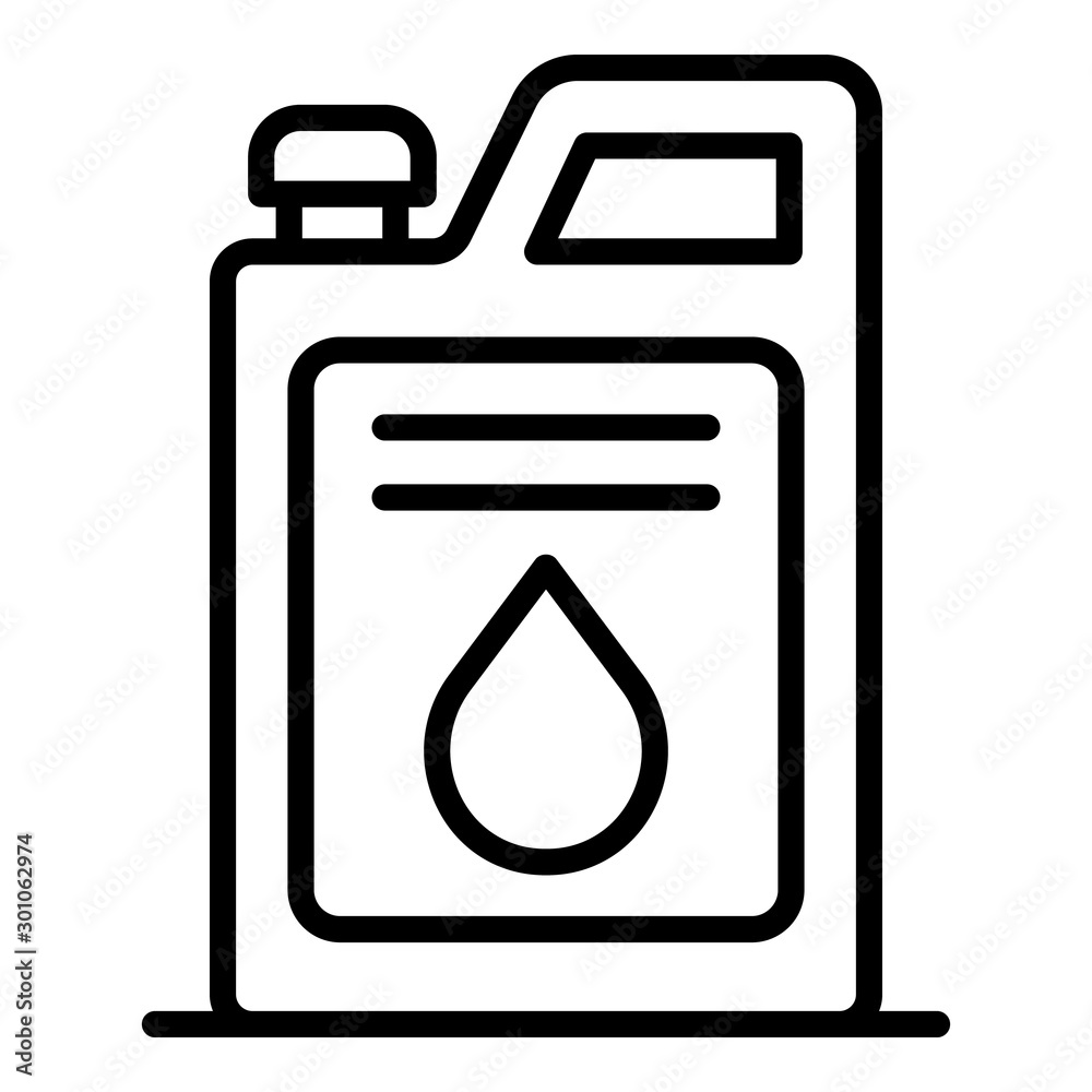 Fuel canister icon. Outline fuel canister vector icon for web design isolated on white background Fuel canister icon. Outline fuel canister vector icon for web design isolated on white background
