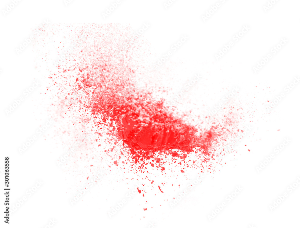 Red splat isolated on white background