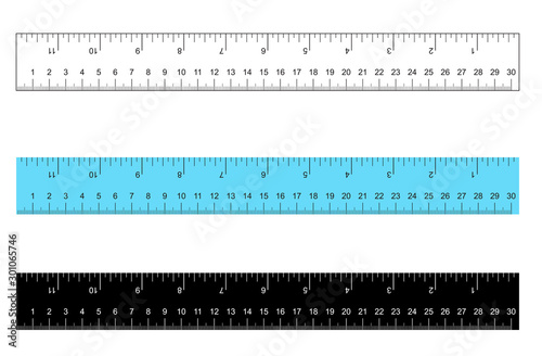 Rulers Inch and metric rulers. Scale for a ruler in inches and centimeters. Centimeters and inches measuring scale cm metrics indicator. Inch and metric rulers. rulers On white background