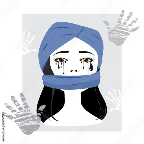 crying woman needs help