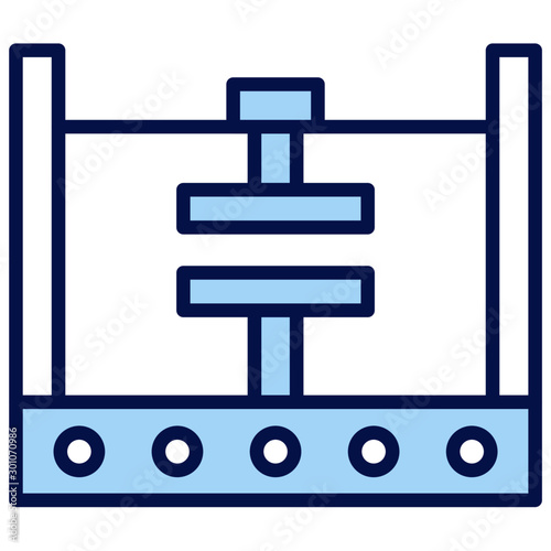 Presse, Presswerk Maschine Vector Icon Ilustration