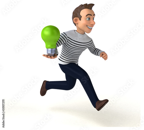 Fun 3D cartoon casual character