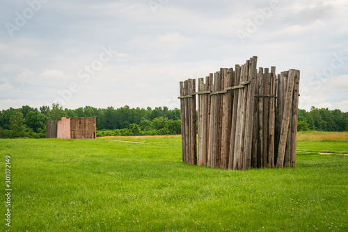 Recreation of Shelter at Cahokia Mounds State Historic Site