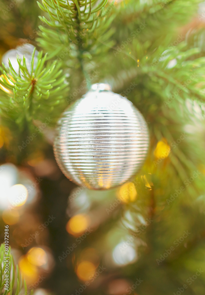 Fototapeta premium Toys and decorations on the Christmas tree