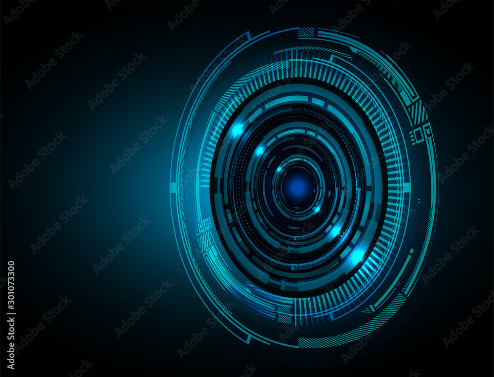 Blue eye cyber circuit future technology concept background Blue eye cyber circuit future technology concept background