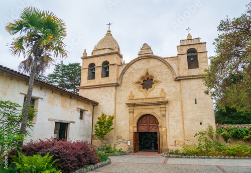 The Exterior of the Historic Carmel Mission photo