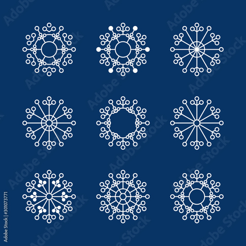 Set of snowflakes