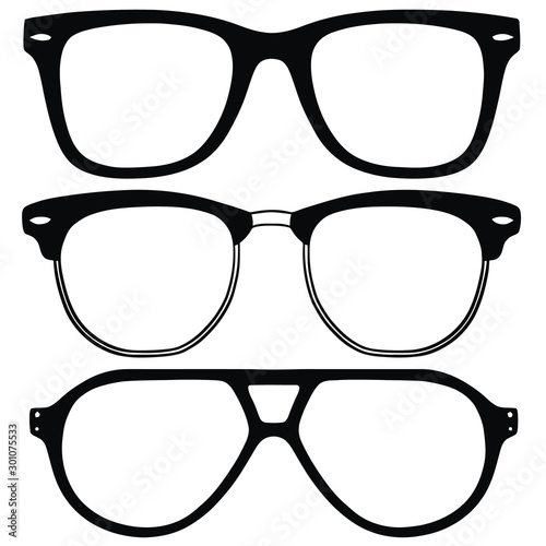 glasses icon elements set illustration 