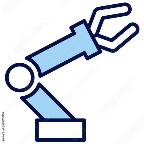 Roboter, Automation, Maschine Vector Icon Illustration