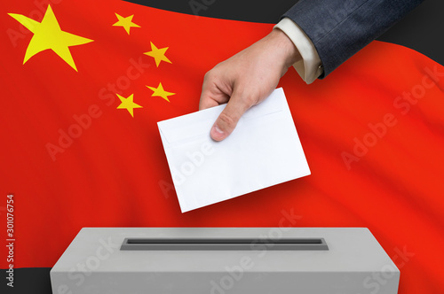 Election in China - voting at the ballot box