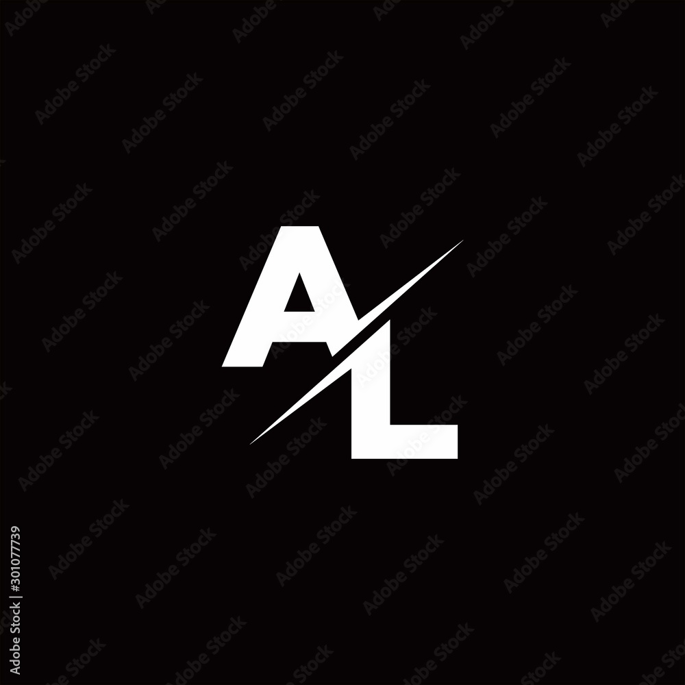 AL Logo Letter Monogram Slash with Modern logo designs template AL Logo Letter Monogram Slash with Modern logo designs template