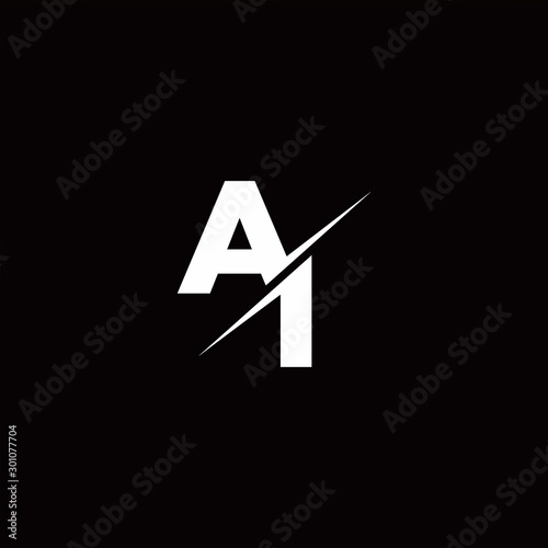 AI Logo Letter Monogram Slash with Modern logo designs template