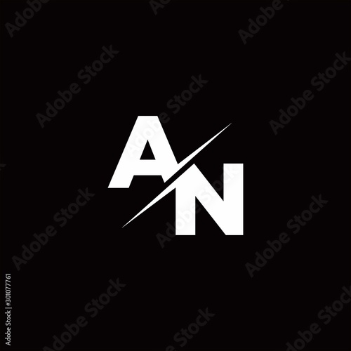 Free Download AN Logo Letter Monogram Slash with Modern logo designs template - GFXLoad