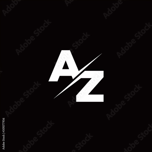 AZ Logo Letter Monogram Slash with Modern logo designs template