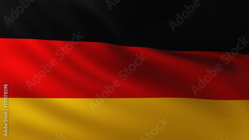 Large German Flag in the wind