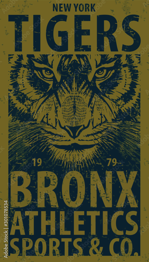 Fototapeta premium tiger illustration art print graphic design 