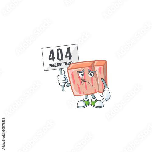 Fresh meat cartoon with pouting bring board character shape