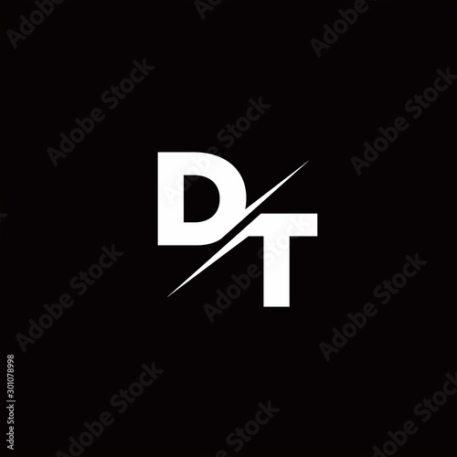 DT Logo Letter Monogram Slash with Modern logo designs template