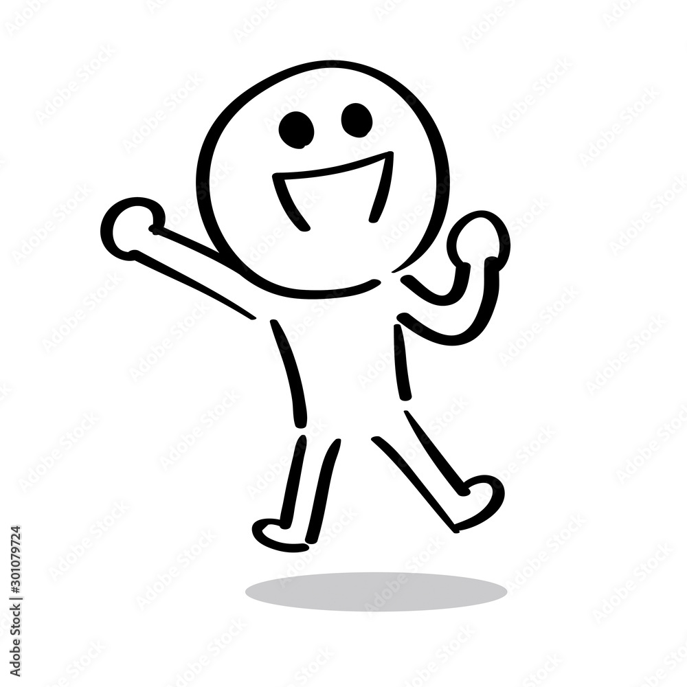 ジャンプして喜ぶ人 ジャンプして喜ぶ人