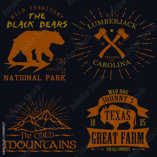 vintage logo print graphic design 