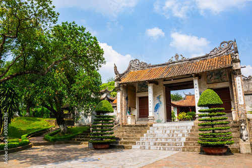  Scenery of Thuong shrine (den Thuong) in ancient Co Loa citadel, Vietnam. Co Loa was capital of Au Lac (old Vietnam), the country was founded by Thuc Phan (An Duong Vuong) about 2nd century BC. photo