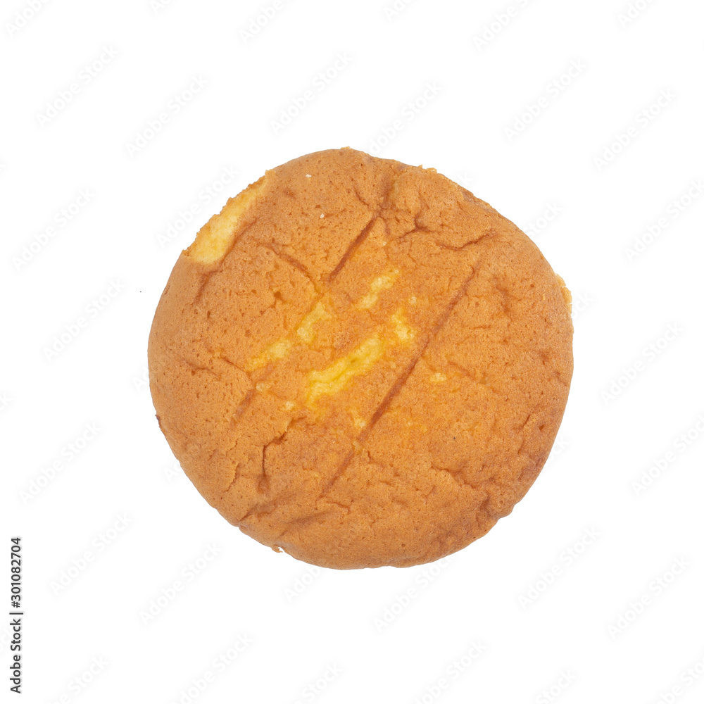 Fresh Homemade Chiffon cake. Bread and Bakery Products Isolated on White background Fresh Homemade Chiffon cake. Bread and Bakery Products Isolated on White background