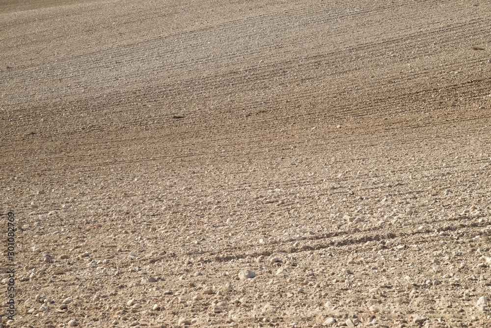 Plowed field view Plowed field view
