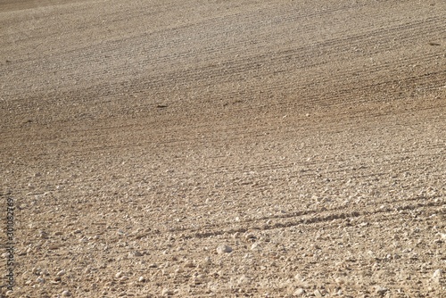 Plowed field view