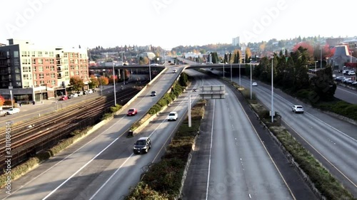 Wallpaper Mural highway footage cars and trucks driving Torontodigital.ca