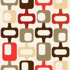 Deken met foto Jaren 50 patronen mid century style seamless pattern  © Claudia Balasoiu