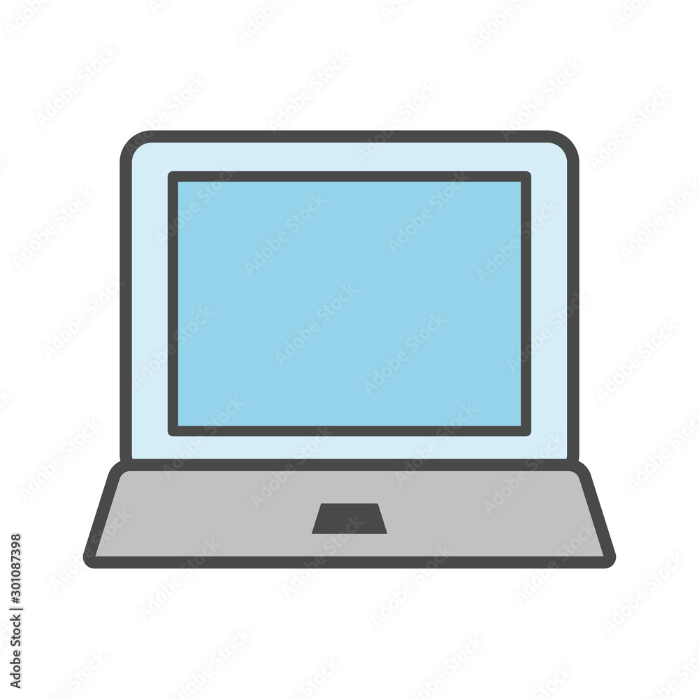Laptop, tablet pc computer with a white background and colorful apps on a screen. Isolated on a white Laptop, tablet pc computer with a white background and colorful apps on a screen. Isolated on a white