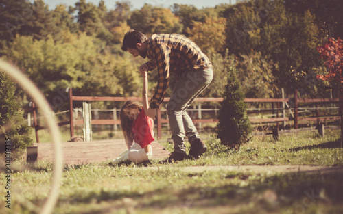 Your dad is there to pick you up whenever you fall. photo