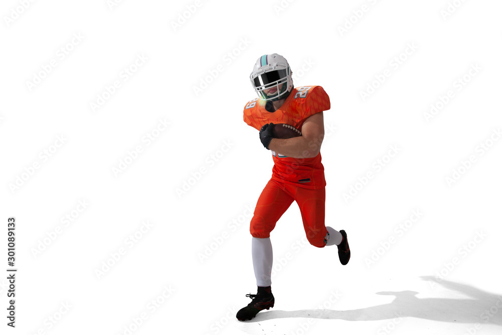 American football players isolated on white American football players isolated on white