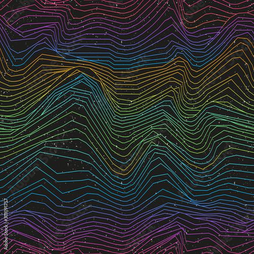 Spectrum seamess lines with grunge effect
