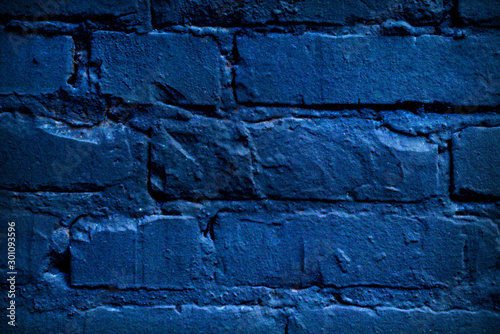 Dark blue old brick texture