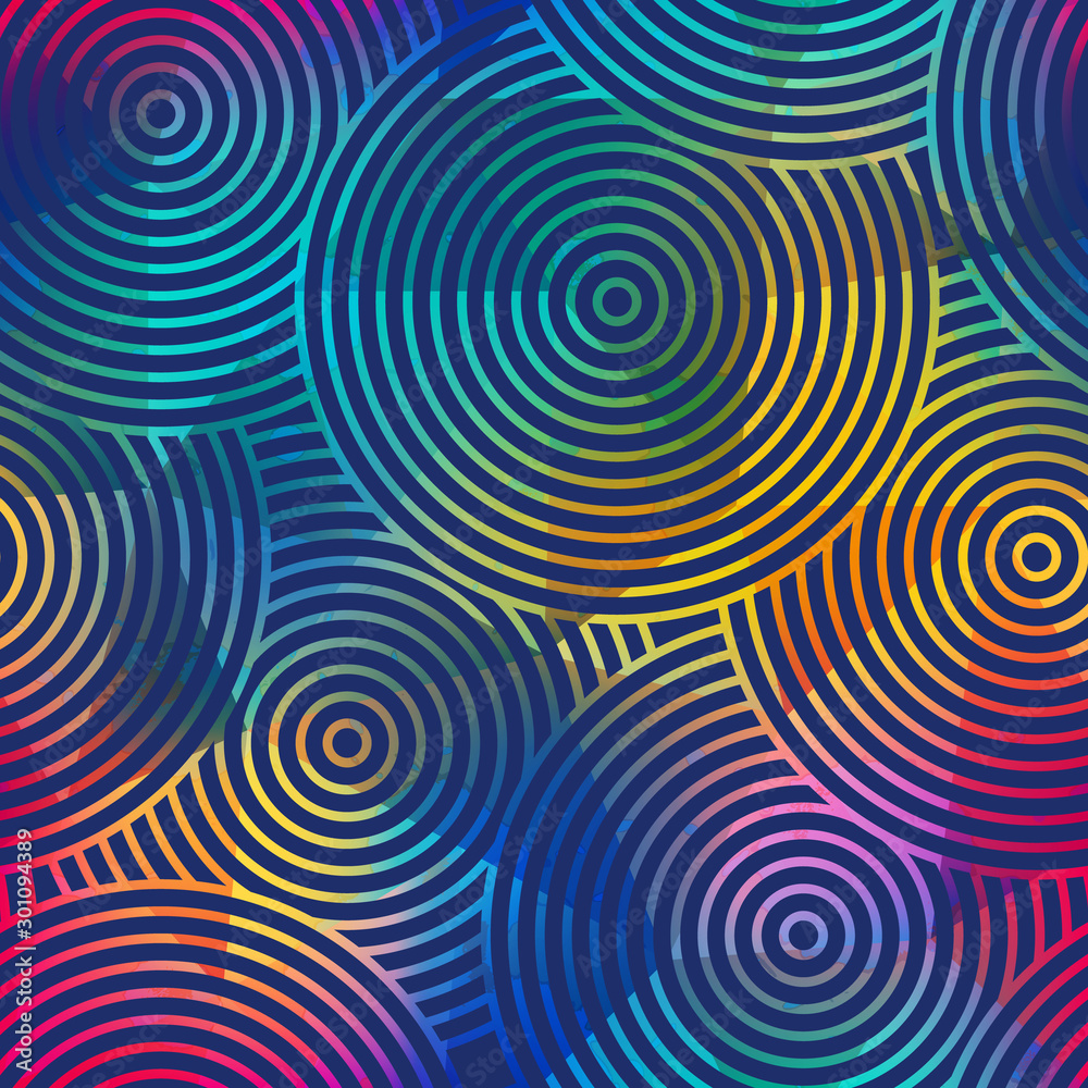 Colored circles seamless pattern.