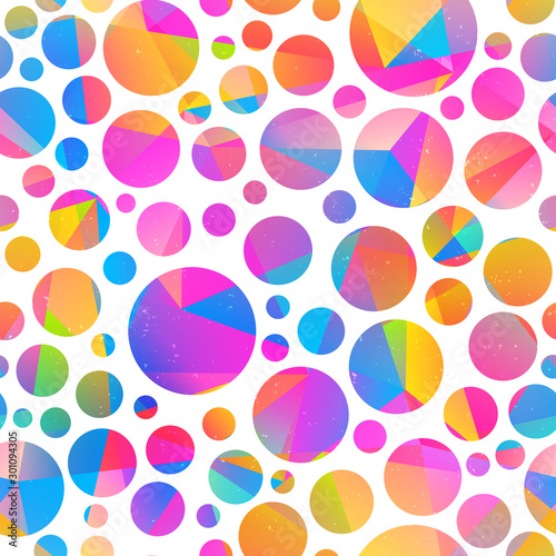 Colored circle seamless pattern.