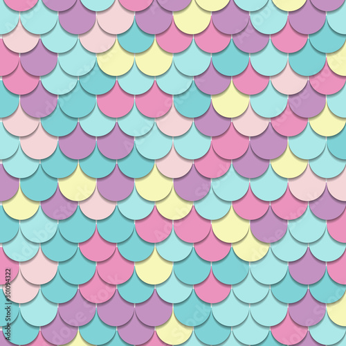 Abstract pattern fish scale motif pastel color background and texture.
