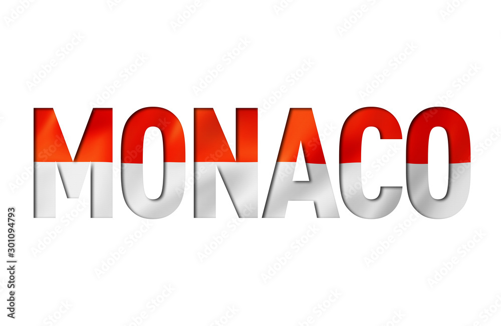 monaco flag text font
