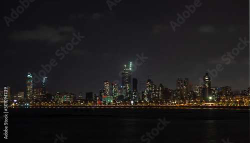 mumbai city sky line at Night