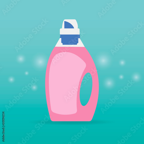 image of dishwashing detergent bottles isolated on white background