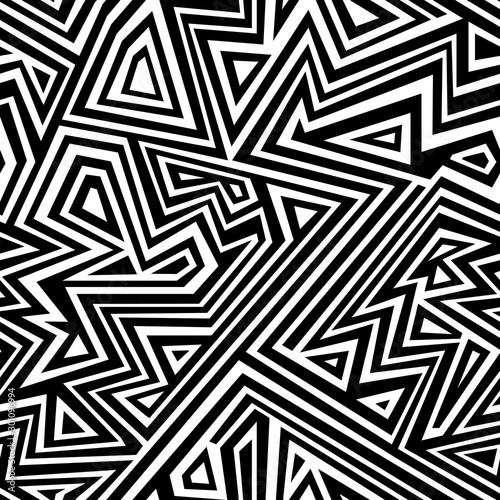 Monochrome line seamless pattern.