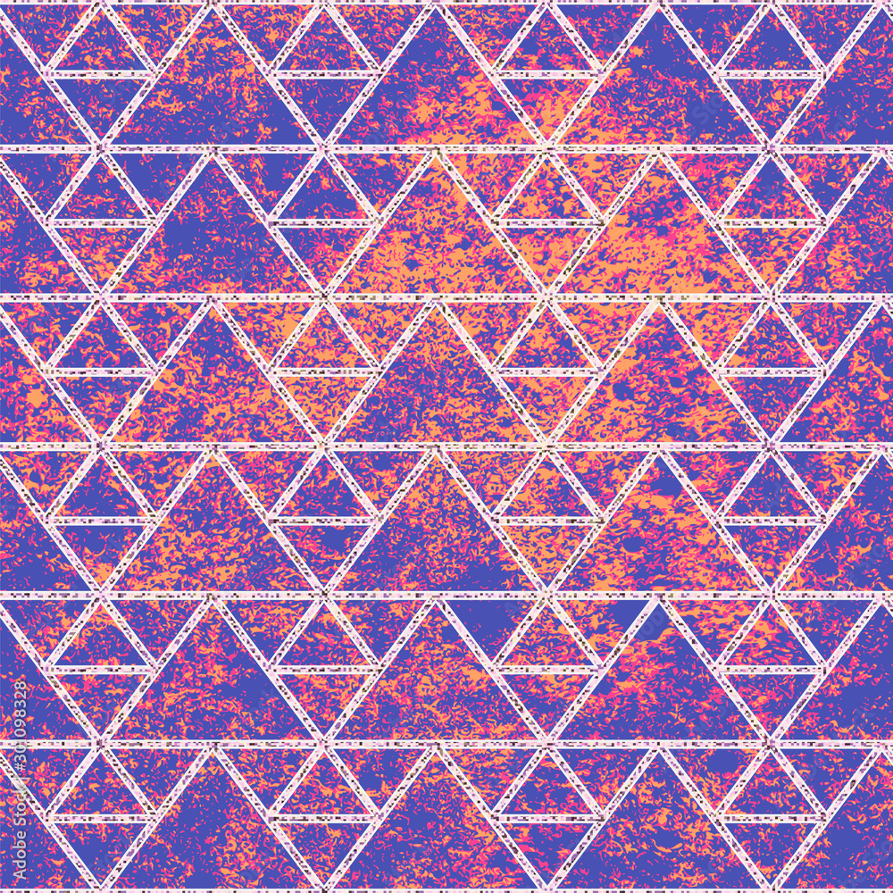 Purple grunge texture with white triangles. Purple grunge texture with white triangles.