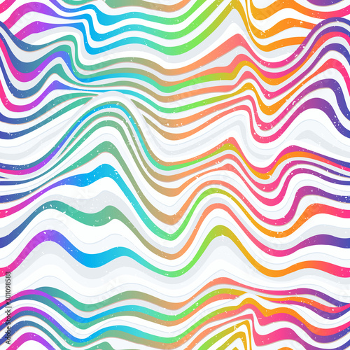 Rainbow color wave seamless pattern.