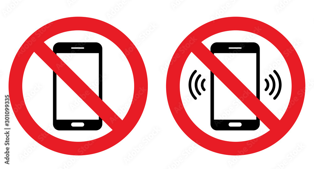 スマートフォン 電話禁止マーク Stock ベクター Adobe Stock
